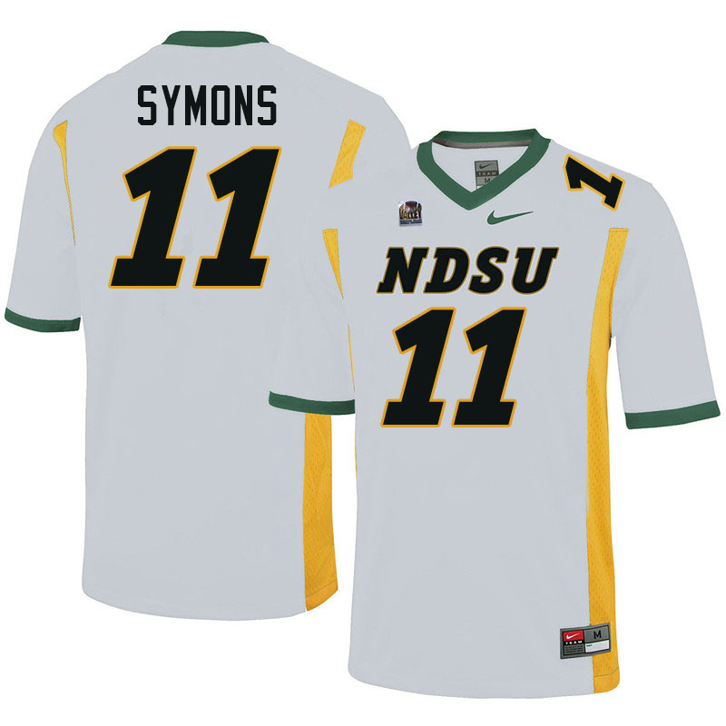 North Dakota State Bison #11 Chance Symons College Football Jerseys Stitched-White